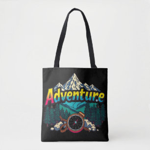 Adventure Mountain – Outdoor Hiking Nature Design  Tote Bag