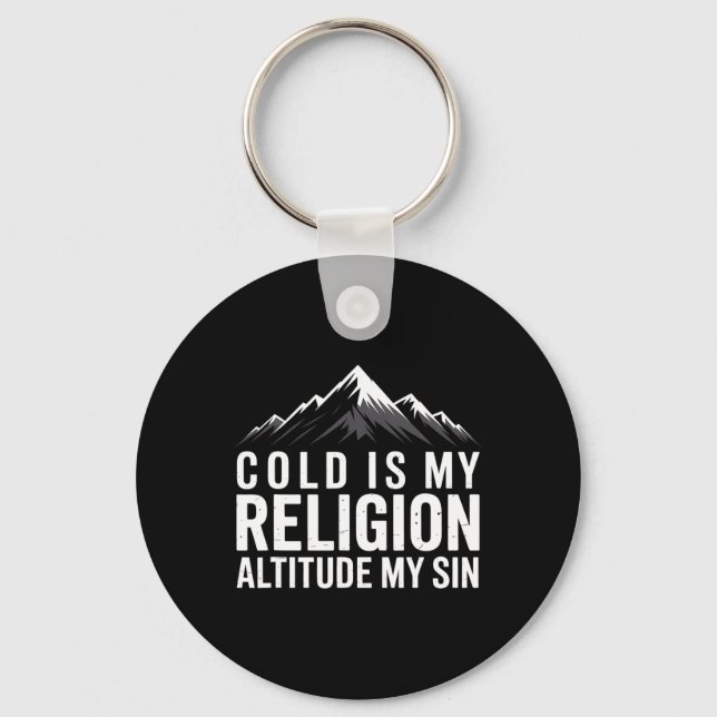 Adventure Mountain Range Climbing Peaks Explorer V Keychain (Front)