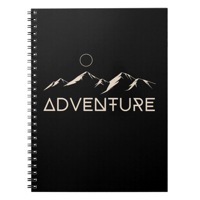 Adventure Mountains Moon Notebook (Front)