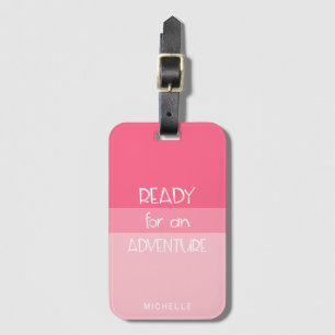 Adventure Ombre Pink   Monogram Luggage Tag