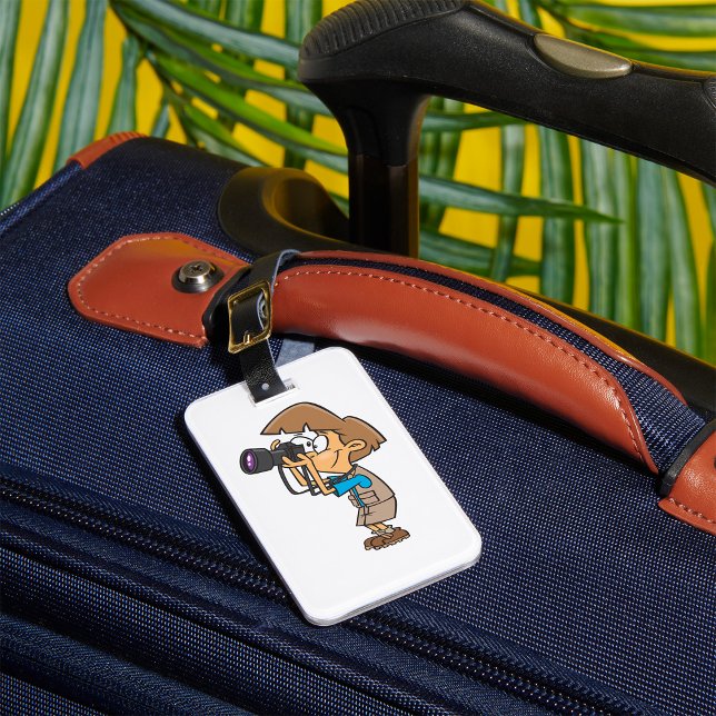 Adventure Photographer Boy with Camera Luggage Tag (Creator Uploaded)