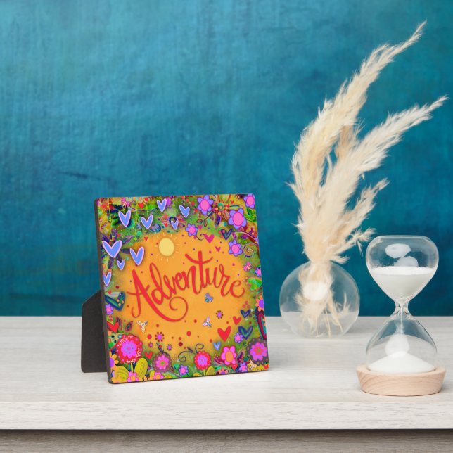  Adventure Pretty Floral Whimsical Inspiration  Plaque (Insitu)