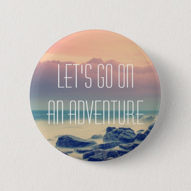 Adventure print 2 inch round button (Front)
