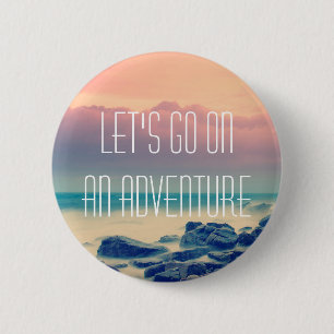 Adventure print 2 inch round button
