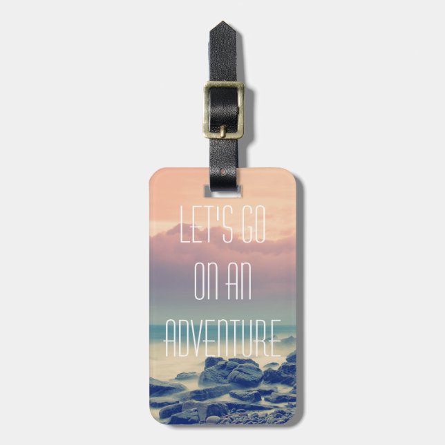 Adventure print luggage tag (Front Vertical)
