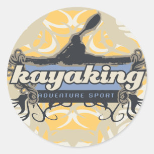 Adventure Sport Kayaking Tshirts and Gifts Classic Round Sticker