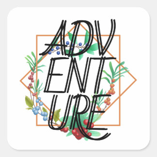 Adventure Square Sticker
