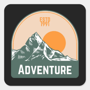 Adventure Square Sticker