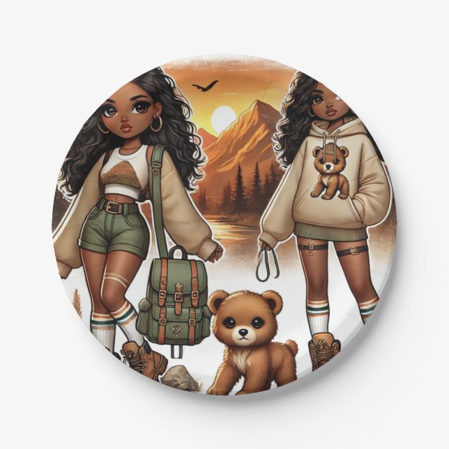 Adventure & Style Hiking Paper Plates (Front)