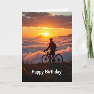 Adventure Sunset Bike Card