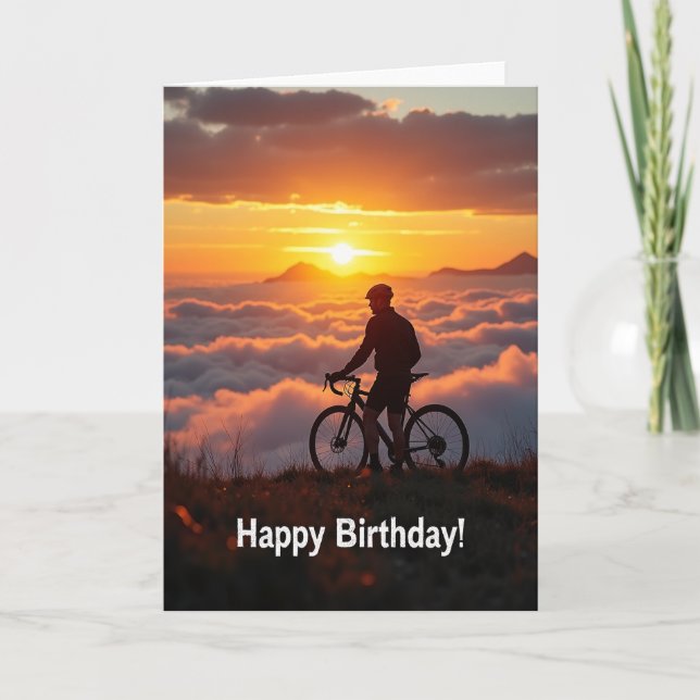 Adventure Sunset Bike Card (Front)