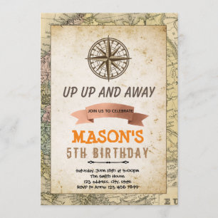 Adventure theme birthday invitation
