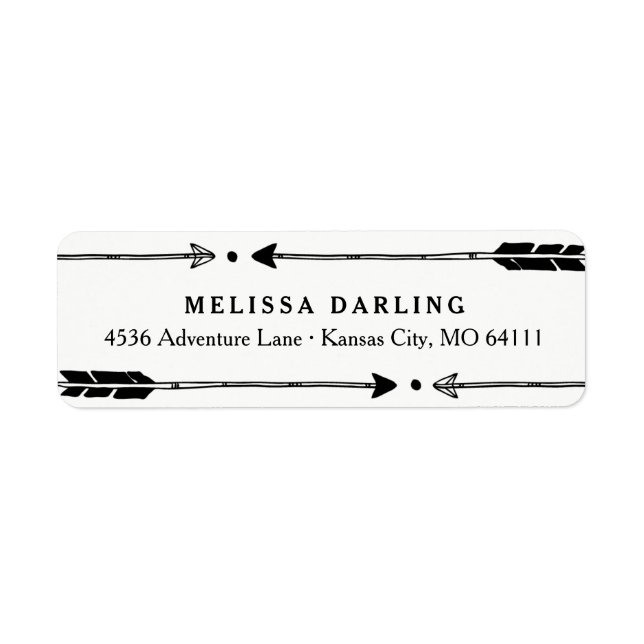 Adventure Themed Address Labels with Cute Arrows (Front)