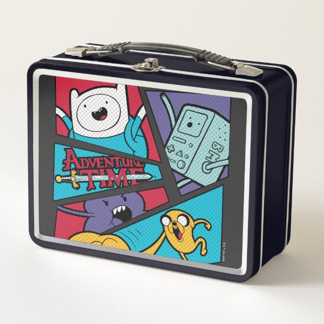Adventure Time | Action Panel Graphic Metal Lunch Box (Front)