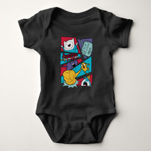 Adventure Time   Action Panel Graphic T-Shirt Baby Bodysuit