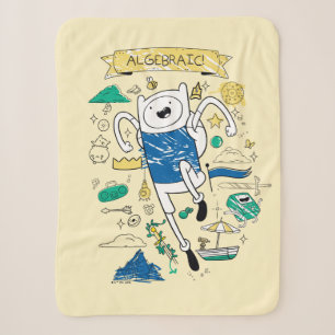 Adventure Time   "Algebraic" Finn Sketch Sherpa Blanket