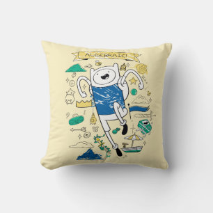 Adventure Time "Algebraic" Finn Sketch Throw Pillow