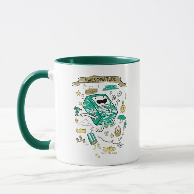 Adventure Time | "Awesomatude" BMO Sketch Mug (Left)