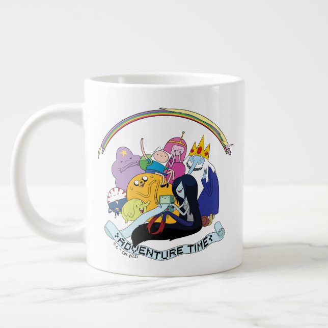 Adventure Time | BMO Group Graphic Large Coffee Mug (Left)