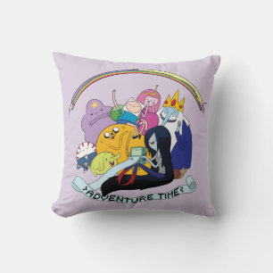 Adventure Time   BMO Group Graphic Throw Pillow