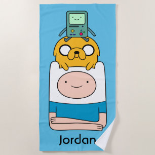 Adventure Time   BMO, Jake, & Finn Beach Towel