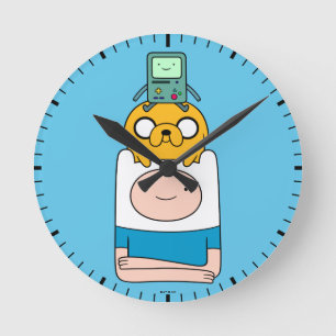 Adventure Time BMO, Jake, & Finn Round Clock