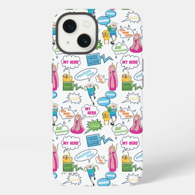Adventure Time | Character Call-Out Pattern iPhone Case (Back)