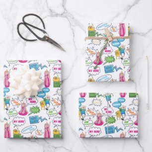 Adventure Time   Character Call-Out Pattern Wrapping Paper Sheet