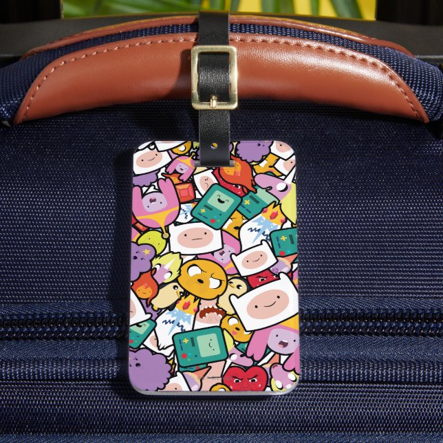 Adventure Time | Character Toss Pattern Luggage Tag (Front Insitu 2)