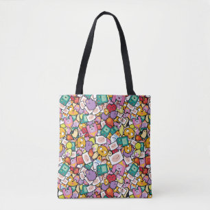 Adventure Time   Character Toss Pattern Tote Bag