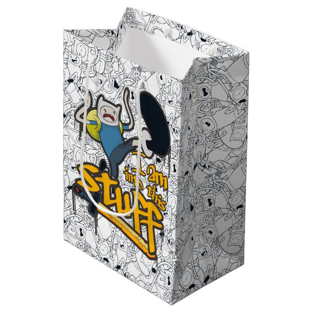 Adventure Time | Finn "I Am Into This Stuff" Medium Gift Bag (Front Angled)