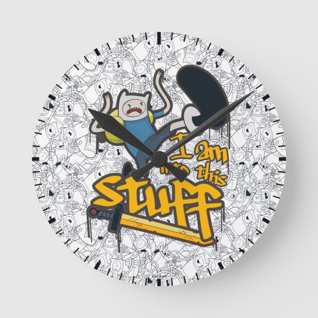 Adventure Time | Finn "I Am Into This Stuff" Round Clock (Front)