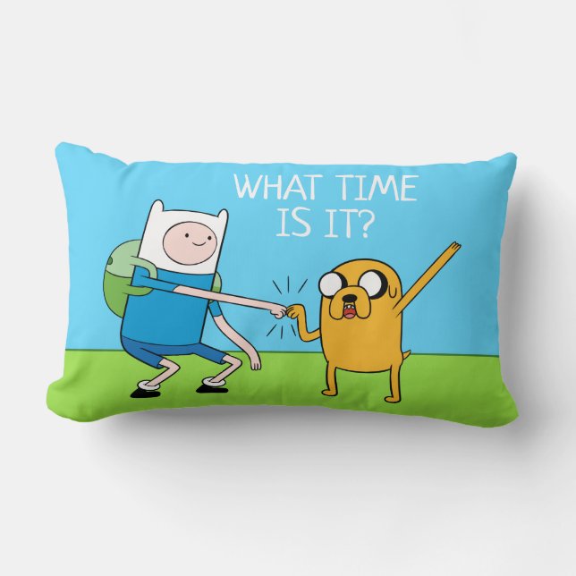 Adventure Time | Finn & Jake Fist Bump Lumbar Pillow (Front)