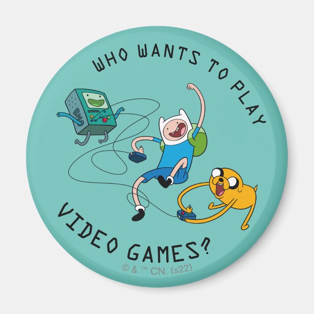 Adventure Time | Finn & Jake Play With BMO Magnet (Front)