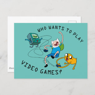 Adventure Time   Finn & Jake Play With BMO Postcard