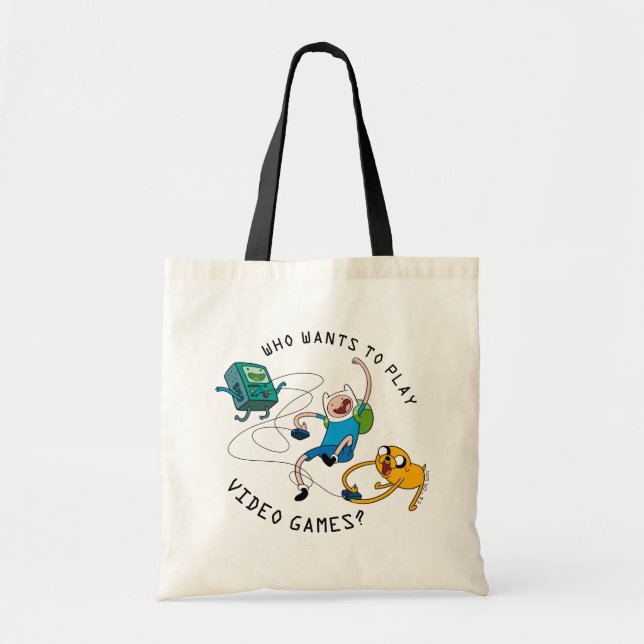 Adventure Time | Finn & Jake Play With BMO Tote Bag (Front)