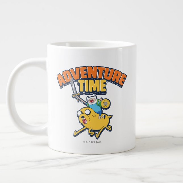 Adventure Time | Finn Riding Jake Large Coffee Mug (Left)
