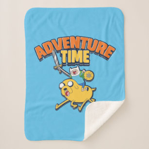 Adventure Time   Finn Riding Jake Sherpa Blanket