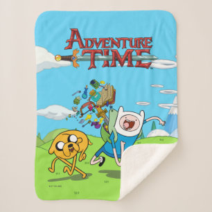 Adventure Time   Finn's Backpack Adventure Gear Sherpa Blanket