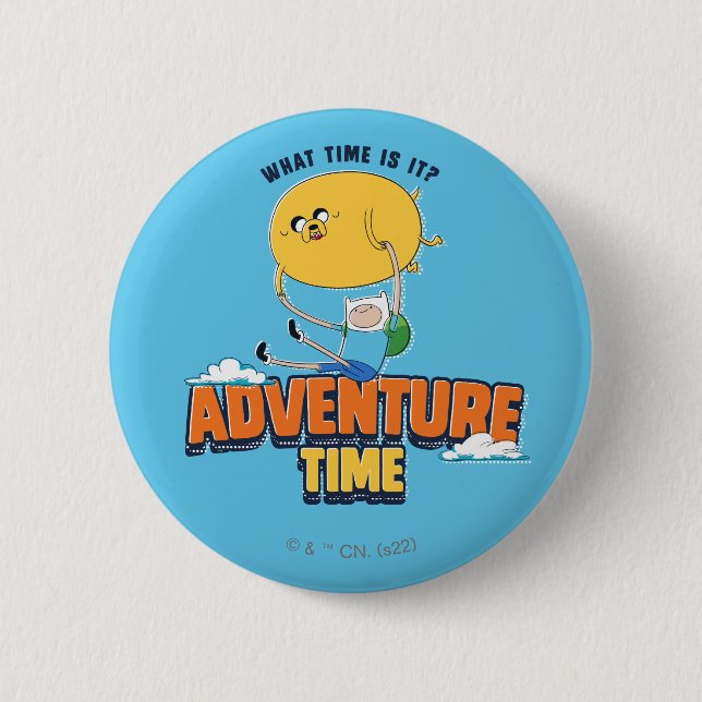 Adventure Time | Jake Floating With Finn 2 Inch Round Button (Front)
