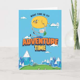 Adventure Time   Jake Floating With Finn Card