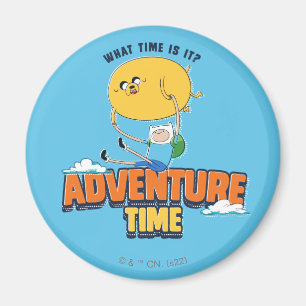 Adventure Time   Jake Floating With Finn Magnet