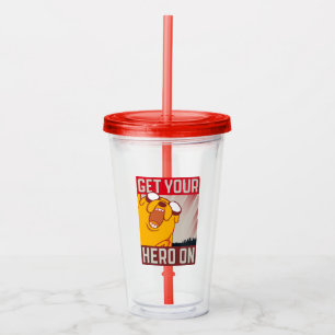 Adventure Time   Jake "Get Your Hero On" Acrylic Tumbler