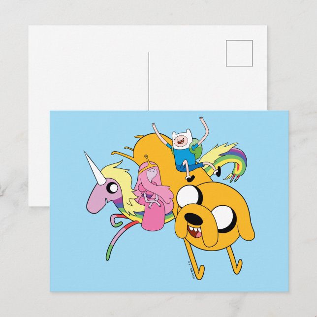 Adventure Time | Lady, Bubblegum, Finn, & Jake Postcard (Front/Back)
