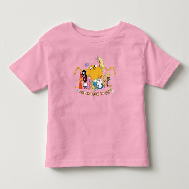 Adventure Time | Large Jake Group Graphic T-Shirt (Front)