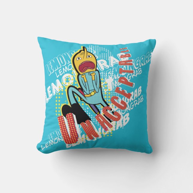 Adventure Time | Lemon Grab "UNACCEPTABLE" Throw Pillow (Front)