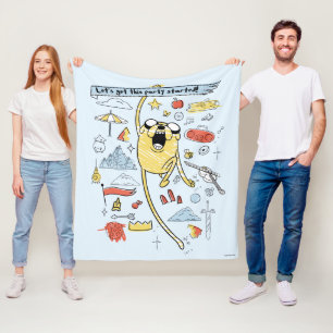 Adventure Time   "Party" Jake Sketch Fleece Blanket