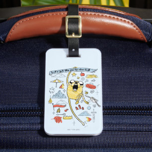 Adventure Time   "Party" Jake Sketch Luggage Tag