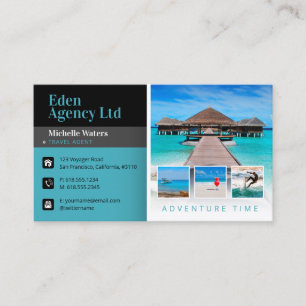 Adventure Time   Tourism   Travel Agent Business Card
