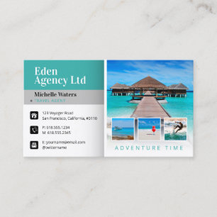 Adventure Time   Tourism   Travel Agent Business Card